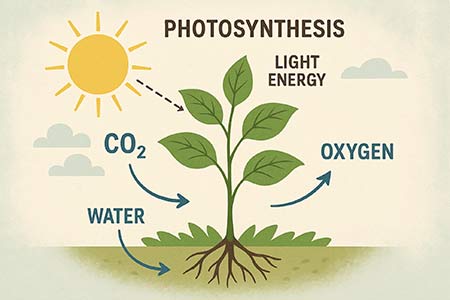 The process of photosynthesis