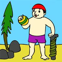 A boy with ball 